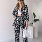 🌸Spring Specials🌸 Chic Women's Zebra Print Shirt & Pants Set