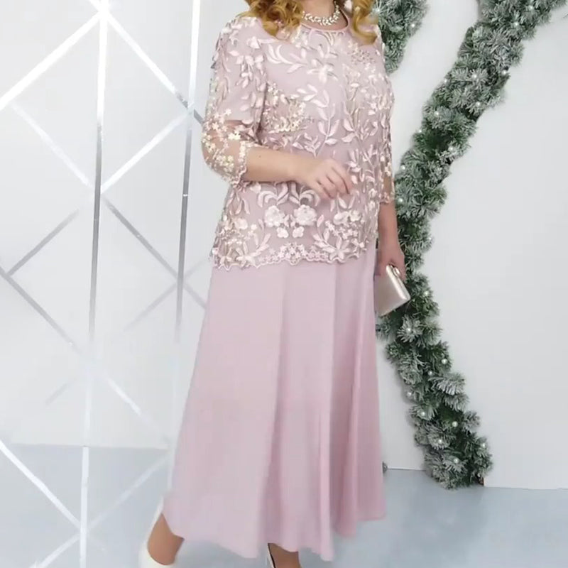 🌸Spring Specials🌸 Plus Size Swing Dress Set with Embroidered Cover