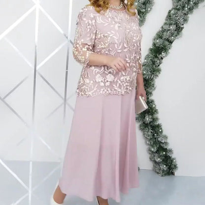 🌸Spring Specials🌸 Plus Size Swing Dress Set with Embroidered Cover