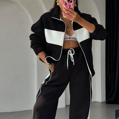 🔥2025 HOT SALE🔥 Women's Two-Piece Color-Block Tracksuit