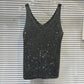 🔥2025 HOT SALE🔥 Women's V-Neck Sequin Sleeveless Tank Top