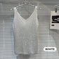 🔥2025 HOT SALE🔥 Women's V-Neck Sequin Sleeveless Tank Top