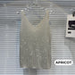 🔥2025 HOT SALE🔥 Women's V-Neck Sequin Sleeveless Tank Top