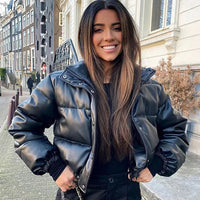 ❄️Winter Specials❄️ Women's PU Leather Quilted Jacket