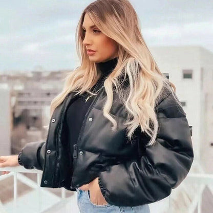 ❄️Winter Specials❄️ Women's PU Leather Quilted Jacket