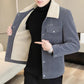 🔥2025 HOT SALE🔥 Men's Fashion Lapel Solid Color Button Thickened Jacket