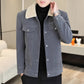 🔥2025 HOT SALE🔥 Men's Fashion Lapel Solid Color Button Thickened Jacket