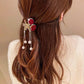 🔥2025 HOT SALE🔥 Elegant Velvet Rose Hair Clip with Pearls