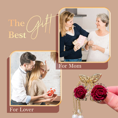 🔥2025 HOT SALE🔥 Elegant Velvet Rose Hair Clip with Pearls