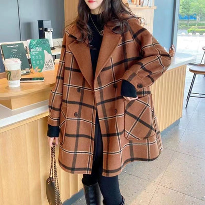 🔥2025 HOT SALE🔥 Women's Fashionable Plaid Warm Coat