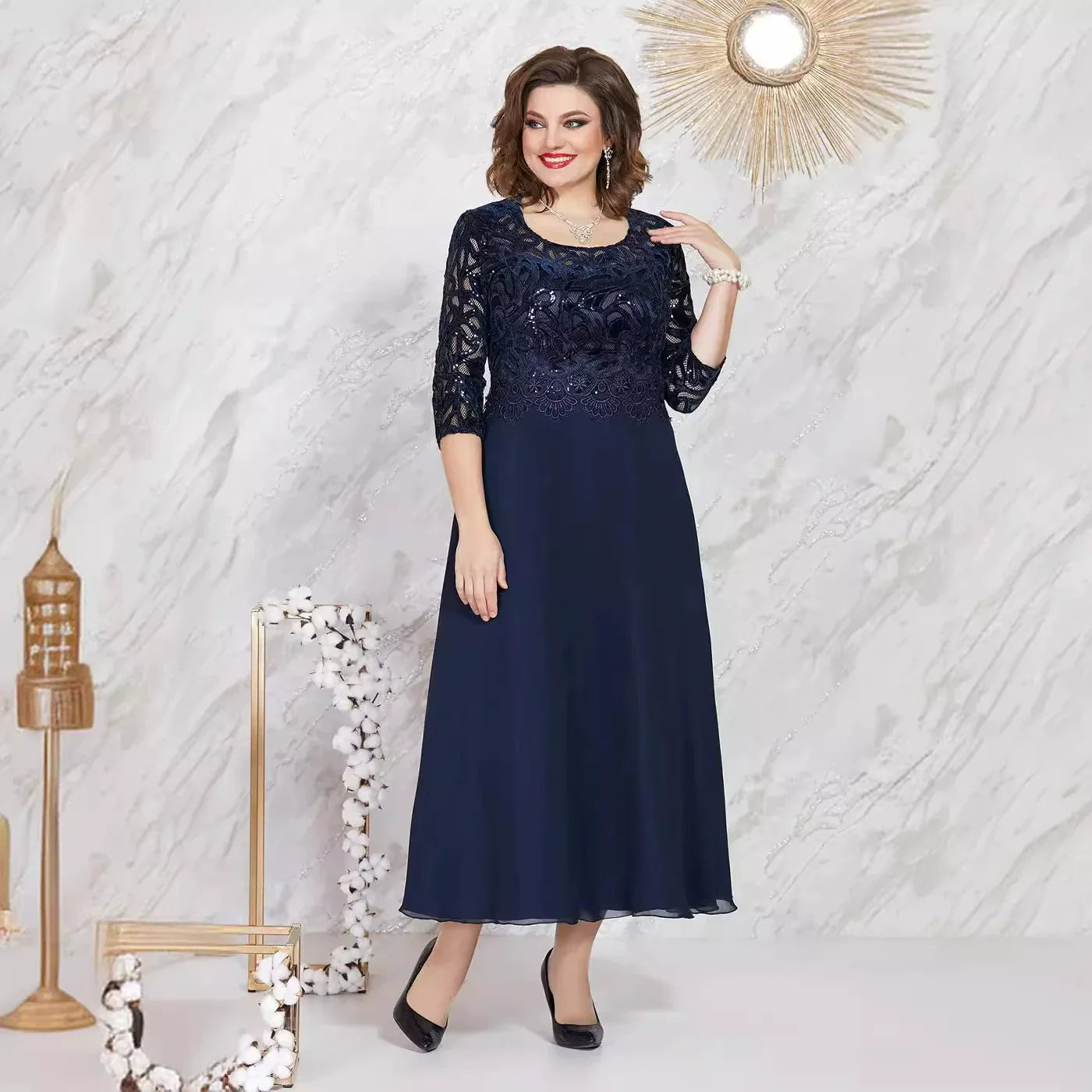 🌸Spring Specials🌸 Elegance Lace Plus-Size Dress