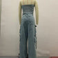 🔥2025 HOT SALE🔥 Women's Retro Denim Strapless Cargo Jumpsuit