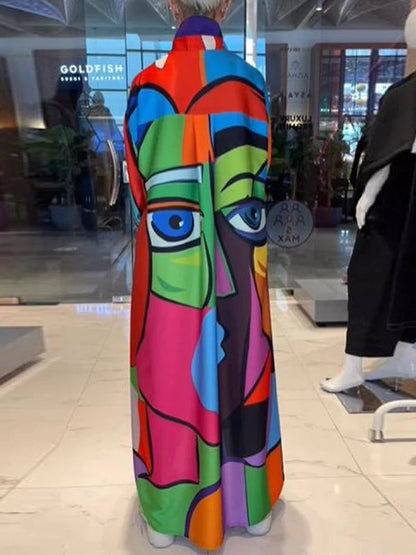 🔥2025 HOT SALE🔥 Personalized abstract MAXI SHIRT DRESS