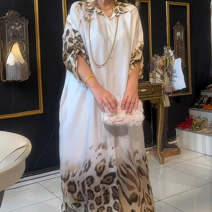 🌸Spring Specials🌸 Women's Printed Lapel Long Sleeve Maxi Dress