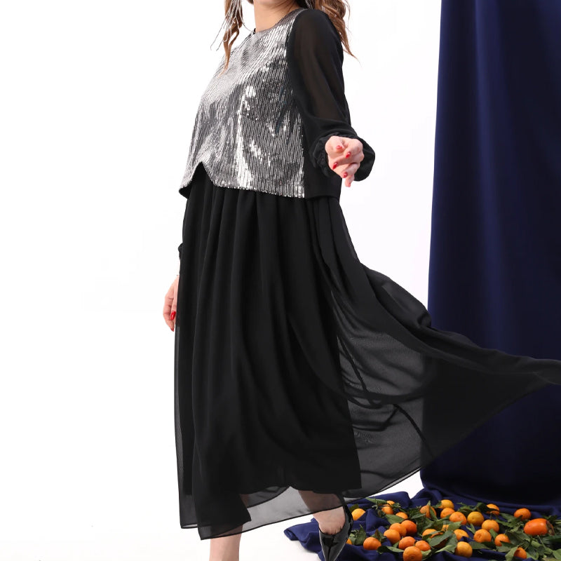 🌸Spring Specials🌸 Women's Elegant Sequins Chiffon Dress