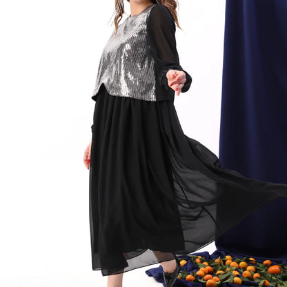 🌸Spring Specials🌸 Women's Elegant Sequins Chiffon Dress