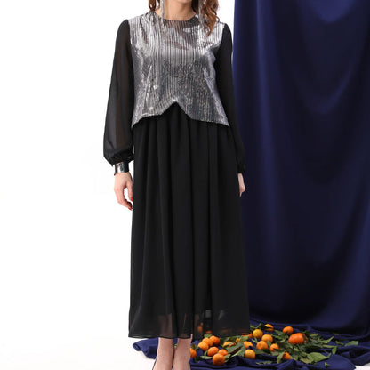 🌸Spring Specials🌸 Women's Elegant Sequins Chiffon Dress