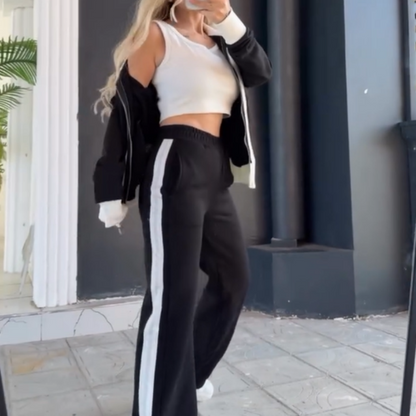 🌸Spring Specials🌸 Women's Trendy Zip-Up Jacket & Pants 2-Piece Set