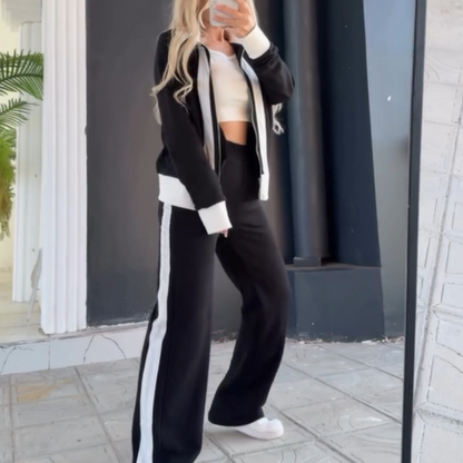 🌸Spring Specials🌸 Women's Trendy Zip-Up Jacket & Pants 2-Piece Set