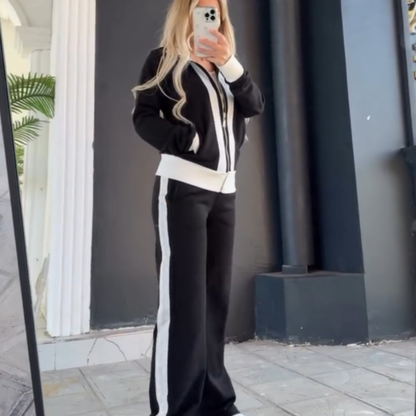 🌸Spring Specials🌸 Women's Trendy Zip-Up Jacket & Pants 2-Piece Set