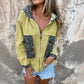 🌸Spring Specials🌸 Women's Hooded Zip-Up Denim Jacket with Leopard Print