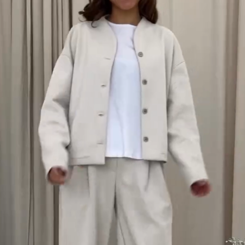 🌸Spring Specials🌸 Solid Color Button Front Jacket & Pants Set