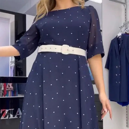 🌸Spring Specials🌸 Round Neck Belted Half Sleeve Dress