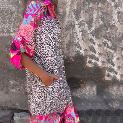 🌸Spring Specials🌸 Leopard Print Loose Lapel Long Dress