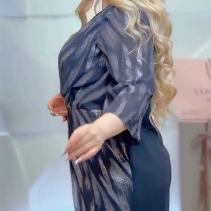 🌸Spring Specials🌸 Women's Plus Size Waist-cinching Chiffon Dresses