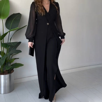 🌸Spring Specials🌸 V-neck Long Sleeve Slit Maxi Dress