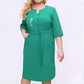🌸Spring Specials🌸 Women's Casual Solid Half-Button Belted Dress