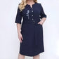 🌸Spring Specials🌸 Women's Casual Solid Half-Button Belted Dress