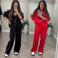 🌸Spring Specials🌸 Women’s Striped Zipper Coat ＆ Pants (2-Piece Set)