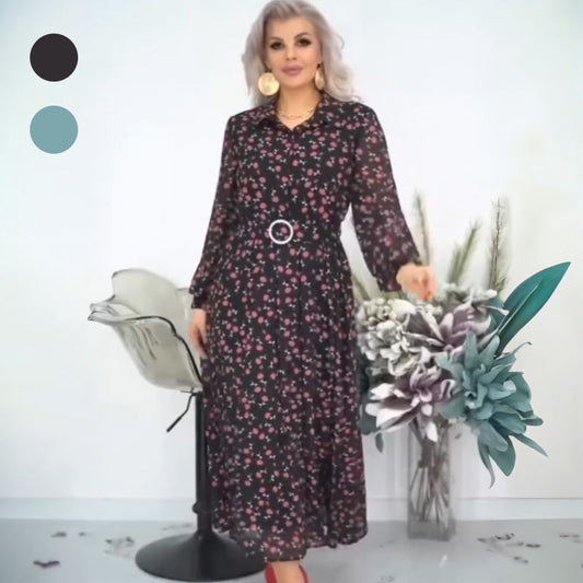 🌸Spring Specials🌸 Women's Elegant Floral Chiffon Long Dress