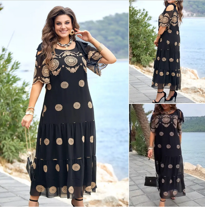 🌸Spring Specials🌸 Short Sleeve Loose Printed Long Skirt