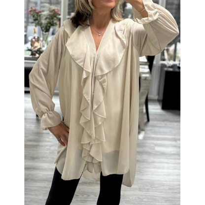 🌸Spring Specials💐 Women's Elegant Ruffled V Neck Blouse