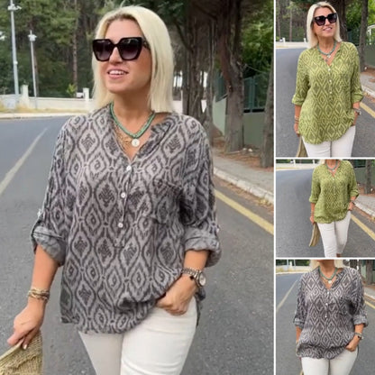 🌸Spring Specials🌸 Women's Fashion Loose Long Sleeve Button Top