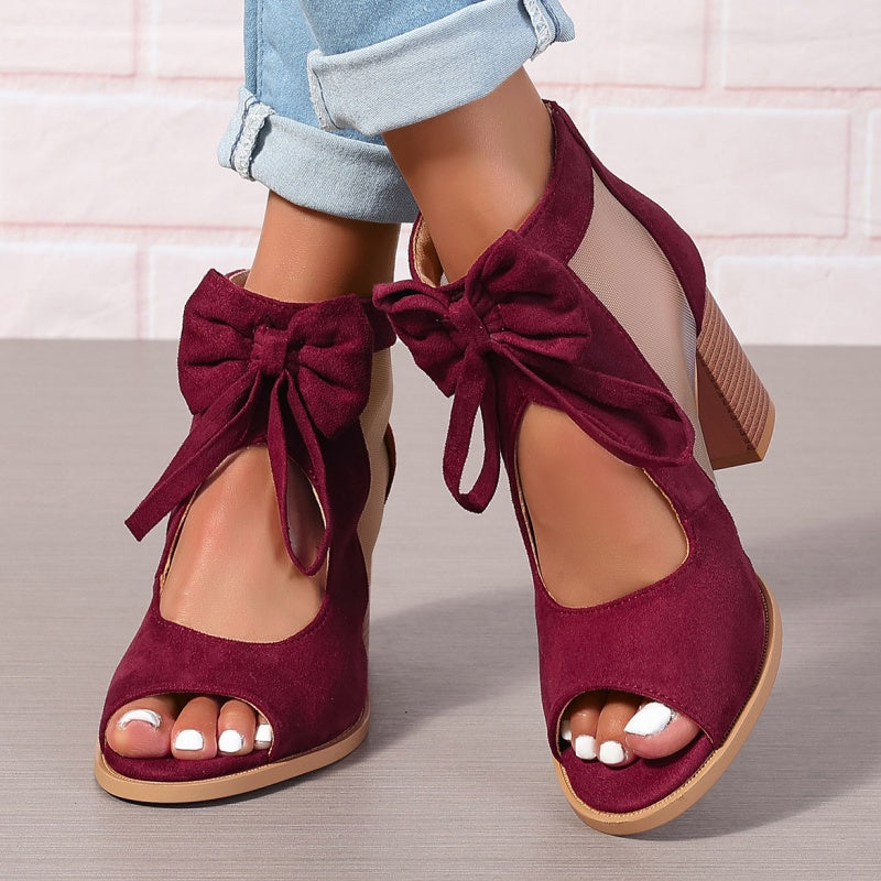 🌸Spring Specials💐 Women’s Bow Open-Toe Chunky Heel Sandals