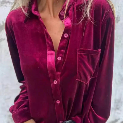 🌸Spring Specials💐 Women's Long-Sleeve Button-Down Shirt with Pocket
