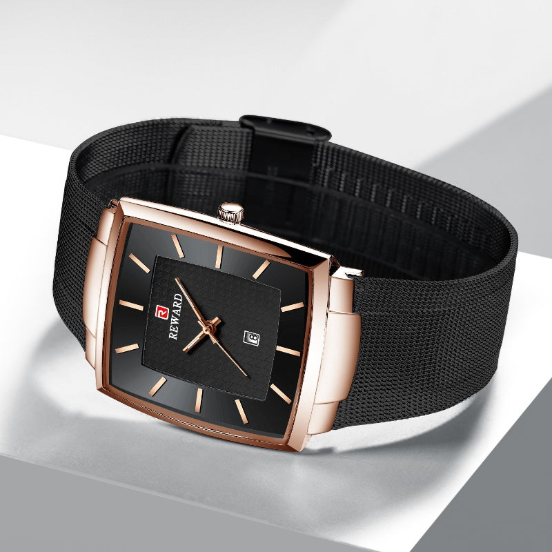 ⏳Time-limited Special⌛Men’s Ultra-thin Square Mesh Belt Quartz Watch