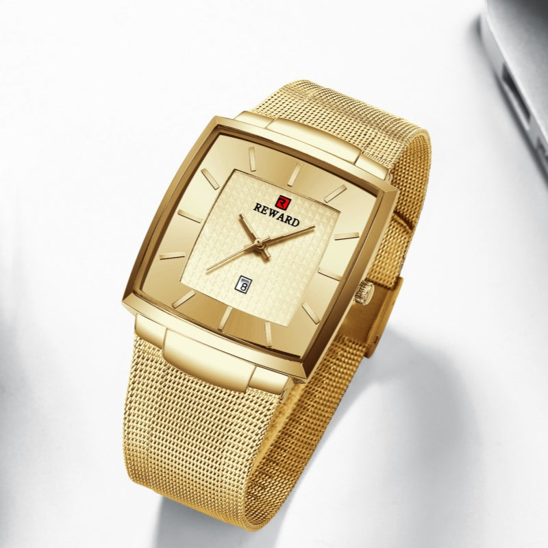 ⏳Time-limited Special⌛Men’s Ultra-thin Square Mesh Belt Quartz Watch