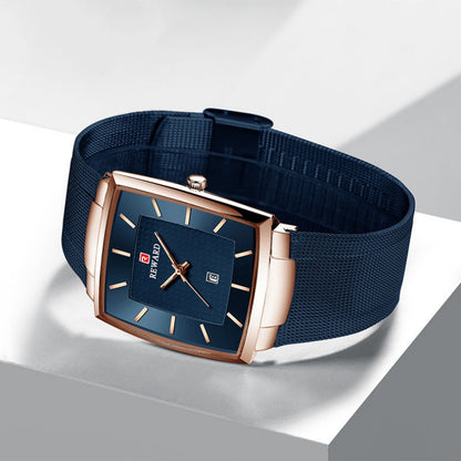 ⏳Time-limited Special⌛Men’s Ultra-thin Square Mesh Belt Quartz Watch