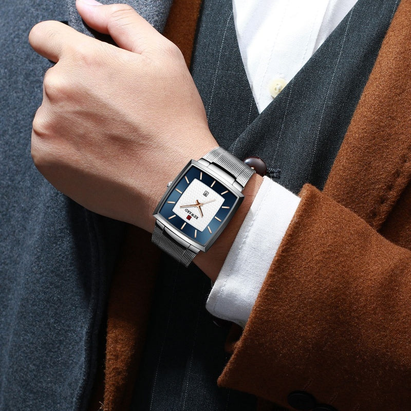 ⏳Time-limited Special⌛Men’s Ultra-thin Square Mesh Belt Quartz Watch