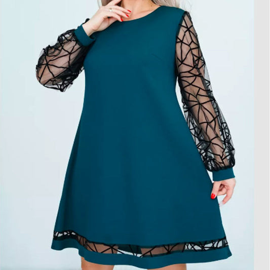 🌸Spring Specials💐 Women's Patchwork Round Neck Dress