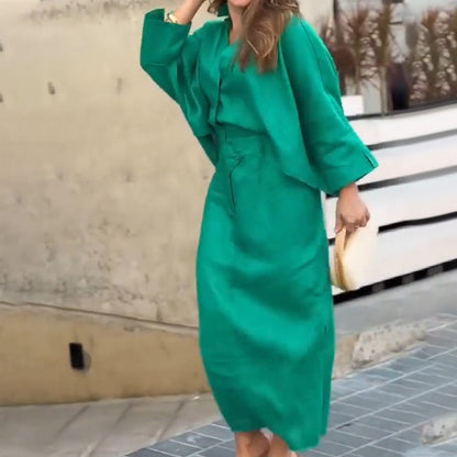 🌸Spring Specials🌸 Women’s 2-Piece Oversized Shirt & Midi Skirt Set with Belt