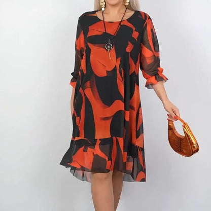 🌸Spring Specials🌸 Plus Size Casual Mini Dress with Ruffle Hem