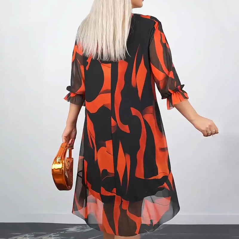 🌸Spring Specials🌸 Plus Size Casual Mini Dress with Ruffle Hem