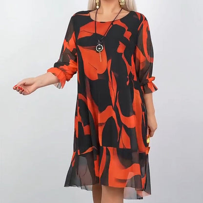 🌸Spring Specials🌸 Plus Size Casual Mini Dress with Ruffle Hem