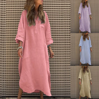 🌸Spring Specials💐 Women’s Casual Solid Color Long Sleeve Dress with Pockets
