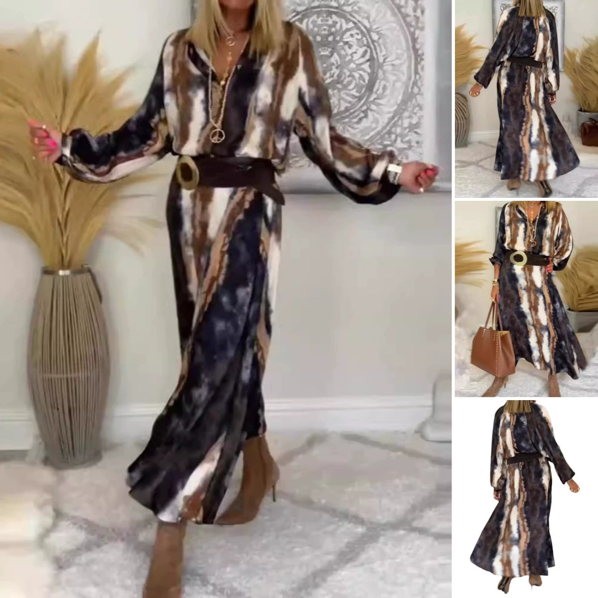 🌸Spring Specials💐 Tie-Dye Elegance Maxi Dress